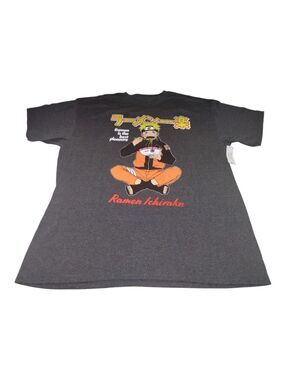 Naruto Ramen Ichiraku Graphic Tee Dark Gray New Size XL